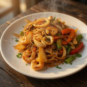 Wok noedels / mì hải sản